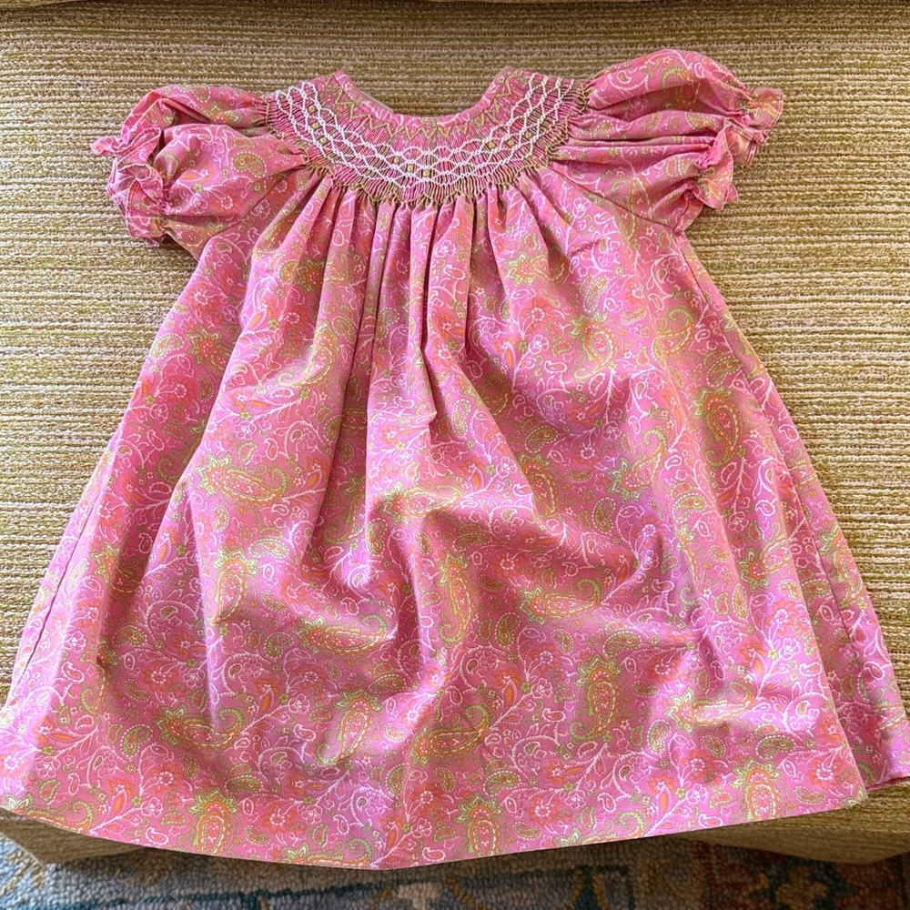 Pink Paisley Girls Dress